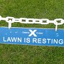 Lawn is resting sign